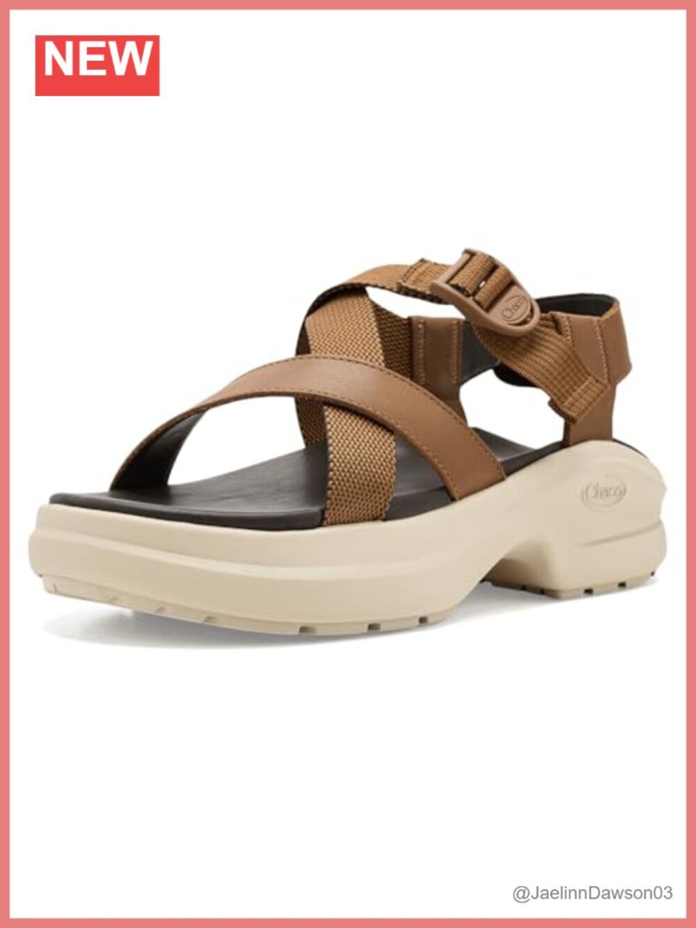 Chaco Cushform Women's Platform Sport Sandals Leather Adjustable Straps Hook